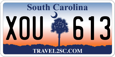 SC license plate XOU613