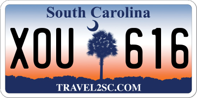 SC license plate XOU616