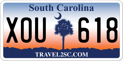 SC license plate XOU618