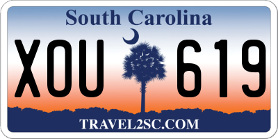 SC license plate XOU619
