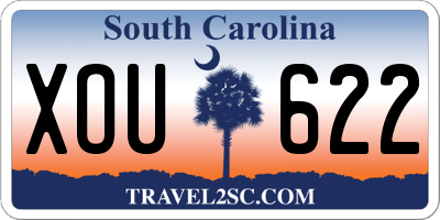 SC license plate XOU622
