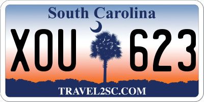 SC license plate XOU623