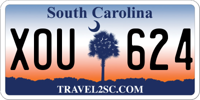 SC license plate XOU624