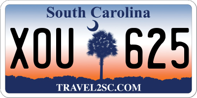 SC license plate XOU625