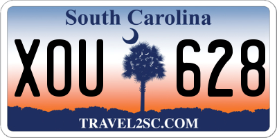 SC license plate XOU628