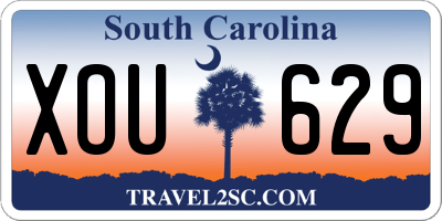 SC license plate XOU629