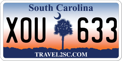 SC license plate XOU633