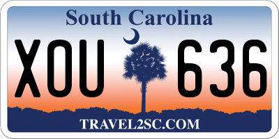 SC license plate XOU636