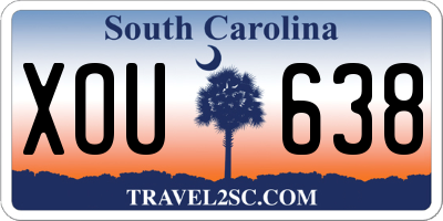 SC license plate XOU638