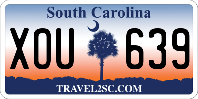SC license plate XOU639