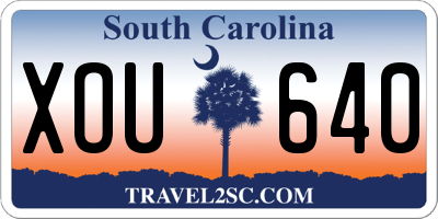 SC license plate XOU640