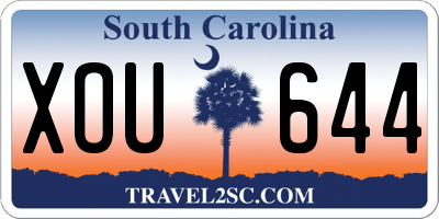 SC license plate XOU644