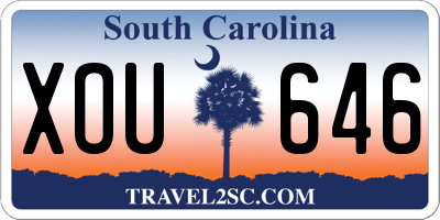 SC license plate XOU646
