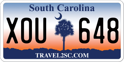 SC license plate XOU648
