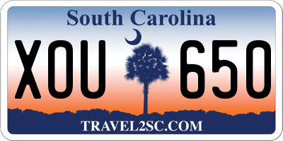 SC license plate XOU650