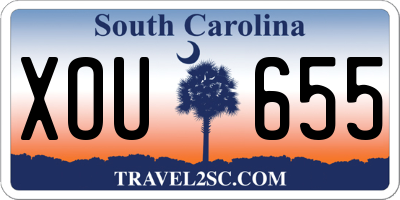 SC license plate XOU655