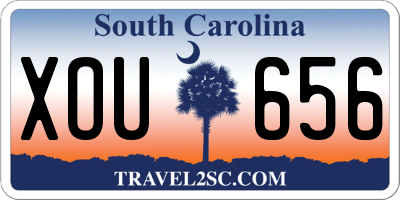 SC license plate XOU656