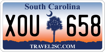 SC license plate XOU658
