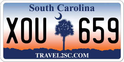 SC license plate XOU659