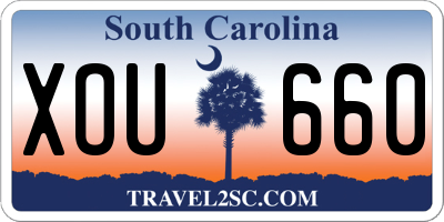 SC license plate XOU660