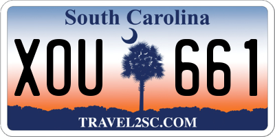 SC license plate XOU661