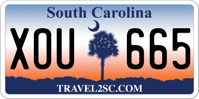SC license plate XOU665