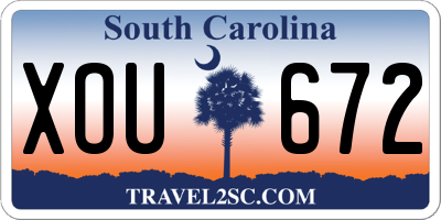 SC license plate XOU672