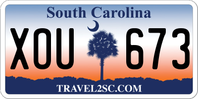 SC license plate XOU673