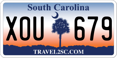 SC license plate XOU679