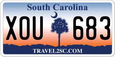 SC license plate XOU683