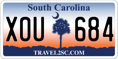 SC license plate XOU684