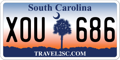 SC license plate XOU686