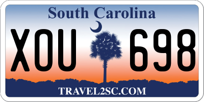 SC license plate XOU698