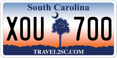 SC license plate XOU700