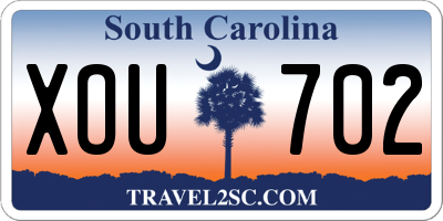 SC license plate XOU702