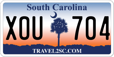 SC license plate XOU704
