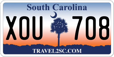 SC license plate XOU708