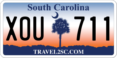 SC license plate XOU711