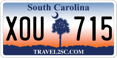 SC license plate XOU715