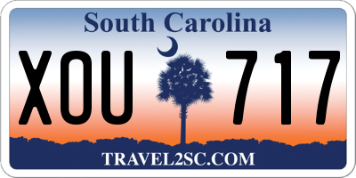 SC license plate XOU717