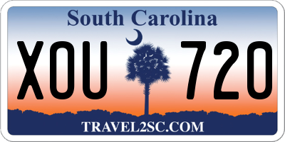 SC license plate XOU720