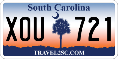 SC license plate XOU721