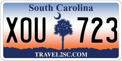 SC license plate XOU723
