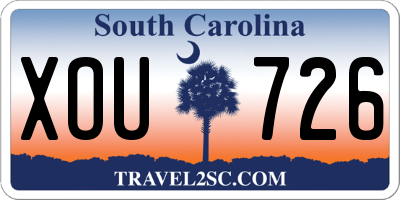SC license plate XOU726