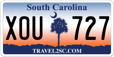 SC license plate XOU727