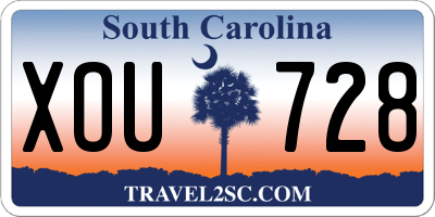 SC license plate XOU728