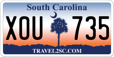 SC license plate XOU735