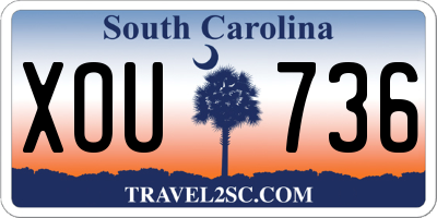 SC license plate XOU736