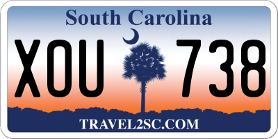 SC license plate XOU738
