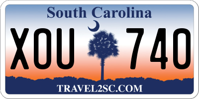 SC license plate XOU740